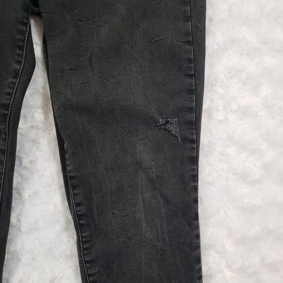 Gap inner cozy leggings destructed black size 14 32R skinny jeans - Picture 3 of 10